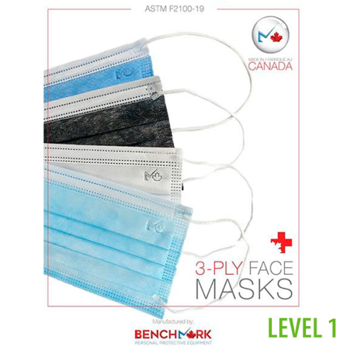 3 ply disposable face masks made in Canada